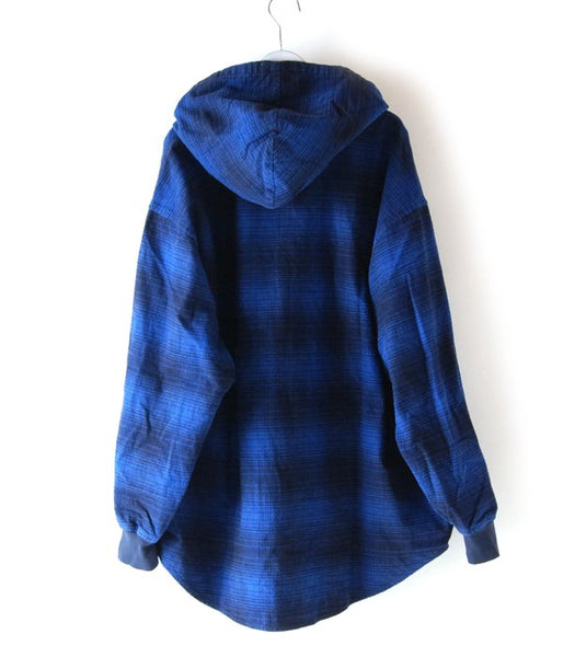 DESCENDANT/MULE HOODED LS SHIRT  (BLUE)