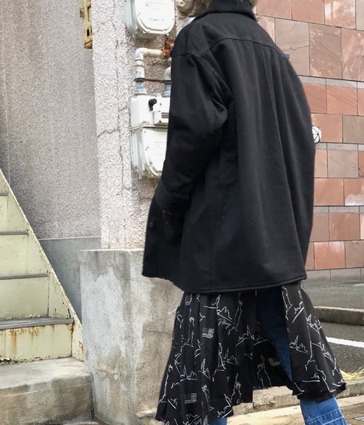 MM6 MAISON MARGIELA/OVER SIZE DENIM JK(BLACK)