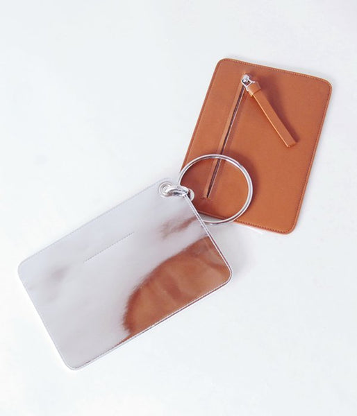 MM6 MAISON MARGIELA/RING LEATHER WALLET(COGNAC/SV)