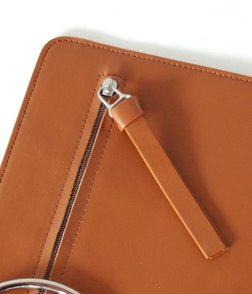 MM6 MAISON MARGIELA/RING LEATHER WALLET(COGNAC/SV)