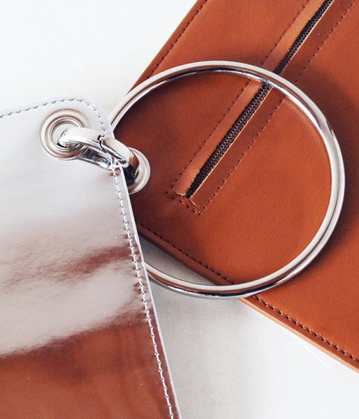 MM6 MAISON MARGIELA/RING LEATHER WALLET(COGNAC/SV)