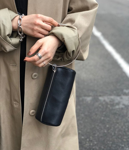 MM6 MAISON MARGIELA/RING LEATHER POCHETTE(BLACK)