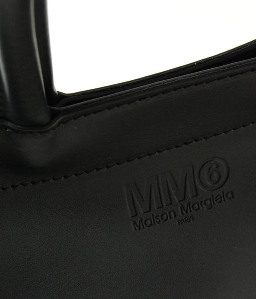 MM6 MAISON MARGIELA/LEATHER TOTE BAG(BLACK)