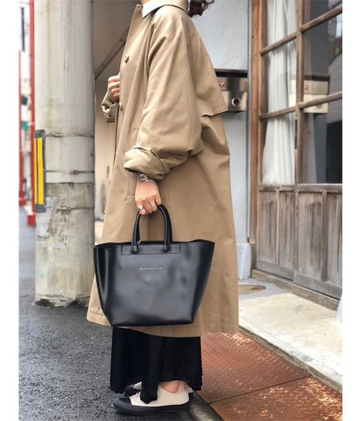 MM6 MAISON MARGIELA/LEATHER TOTE BAG(BLACK)
