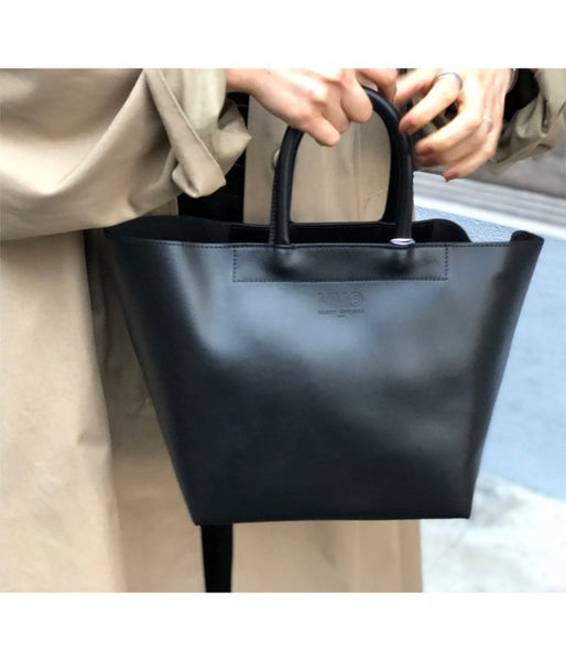 MM6 MAISON MARGIELA/LEATHER TOTE BAG(BLACK)