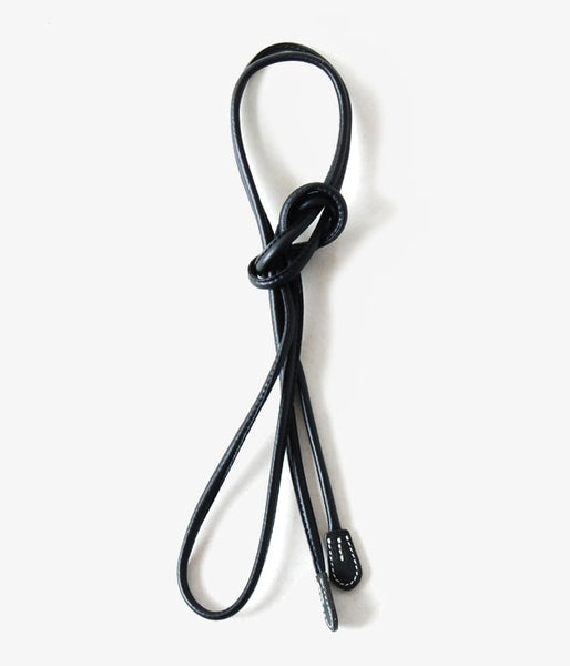 WRYHT/LEATHER STRING BELT (BLACK)(4)
