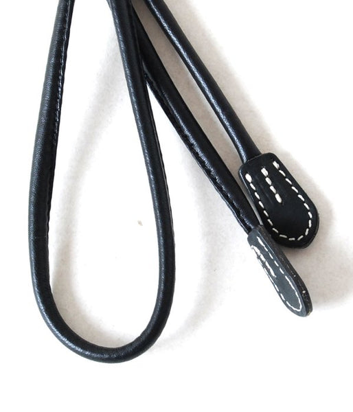 WRYHT/LEATHER STRING BELT (BLACK)(4)