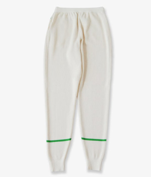 TAN/LINE RIB PT (O/WHITE×GREEN O)