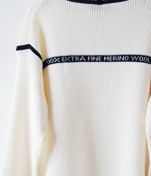 TAN/LINE RIB TURTLE (WHITE×BLACK)