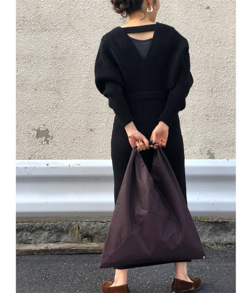 MM6 MAISON MARGIELA/LEATHER JAPANESE TOTE BAG(BORDEAUX)