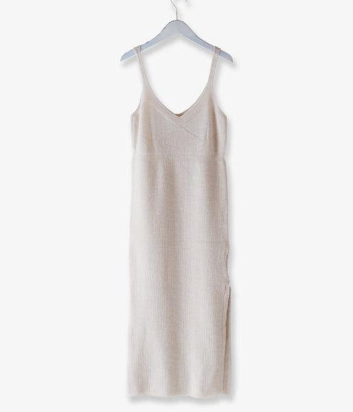 TAN/HF LONG DRESS (BEIGE)