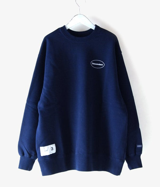 DESCENDANT/OVAL CREW NECK SWEATSHIRT