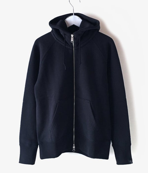 MHL./19SS LIGHT LOOPBACK COTTON HOODIE MENS (BLACK)