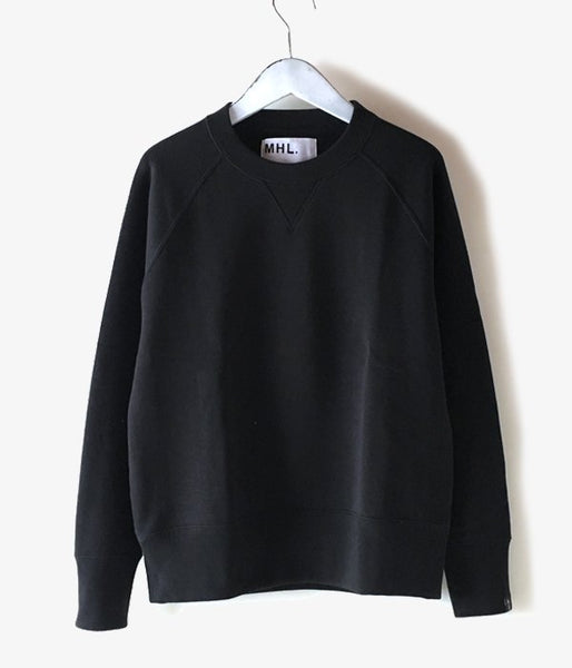 MHL./19SS LIGHT LOOPBACK COTTON CN MENS (BLACK)