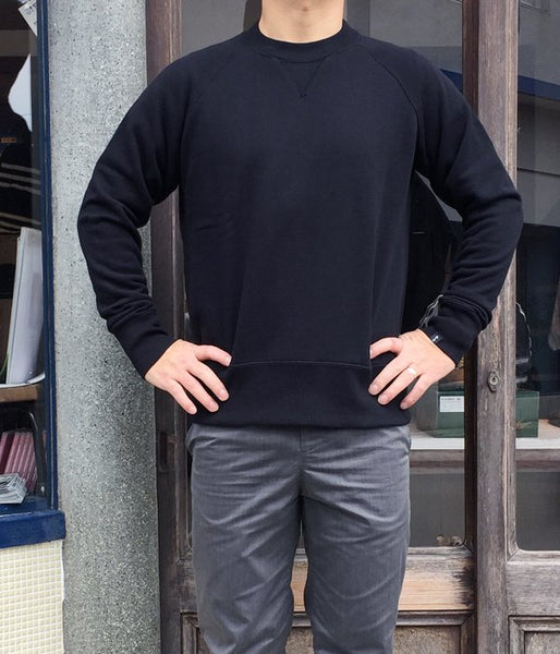 MHL./19SS LIGHT LOOPBACK COTTON CN MENS (BLACK)