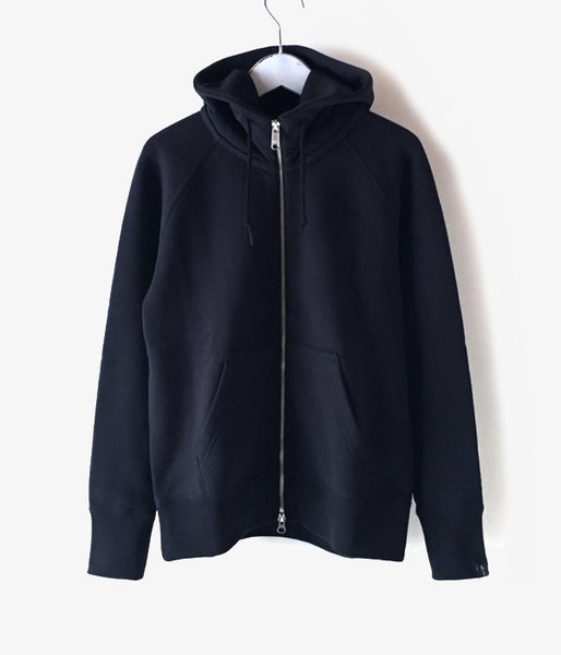 MHL./19SS LIGHT LOOPBACK COTTON HOODIE WOMENS (BLACK)