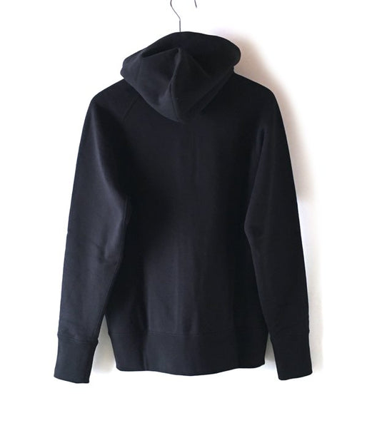 MHL./19SS LIGHT LOOPBACK COTTON HOODIE WOMENS (BLACK)