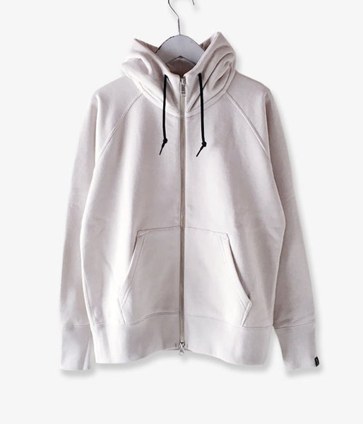 MHL./19SS LIGHT LOOPBACK COTTON HOODIE WOMENS (WHITE)