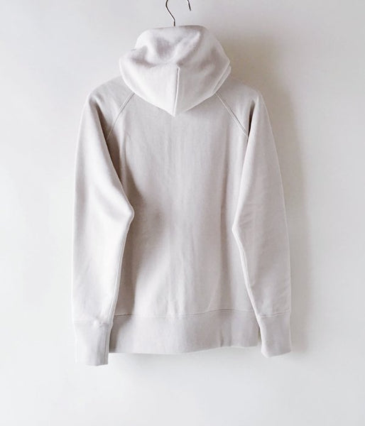 MHL./19SS LIGHT LOOPBACK COTTON HOODIE WOMENS (WHITE)