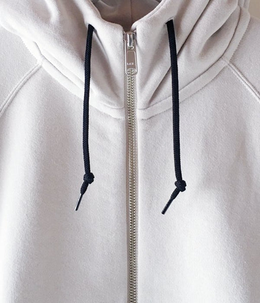 MHL./19SS LIGHT LOOPBACK COTTON HOODIE WOMENS (WHITE)