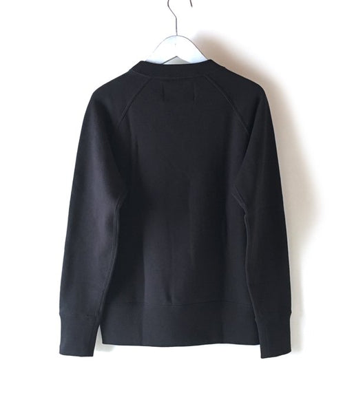 MHL./19SS LIGHT LOOPBACK COTTON CN WOMENS (BLACK)