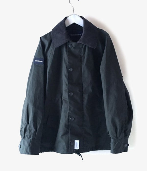 DESCENDANT/GAME  SOUTIEN COLLAR COAT (GREEN)
