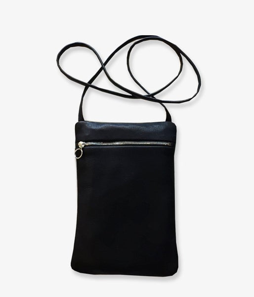 Aeta/DEER LEATHER FLAT POUCH SHOULDER TypeB (BLACK)