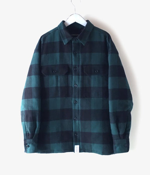 DESCENDANT/CLAIRTON SHIRT JACKET (GREEN)