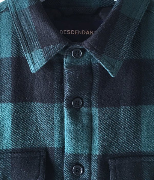 DESCENDANT/CLAIRTON SHIRT JACKET (GREEN)