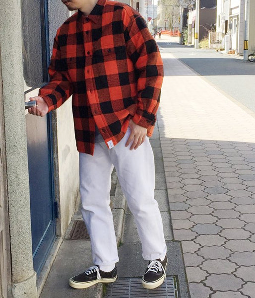 DESCENDANT/CLAIRTON SHIRT JACKET (ORANGE)