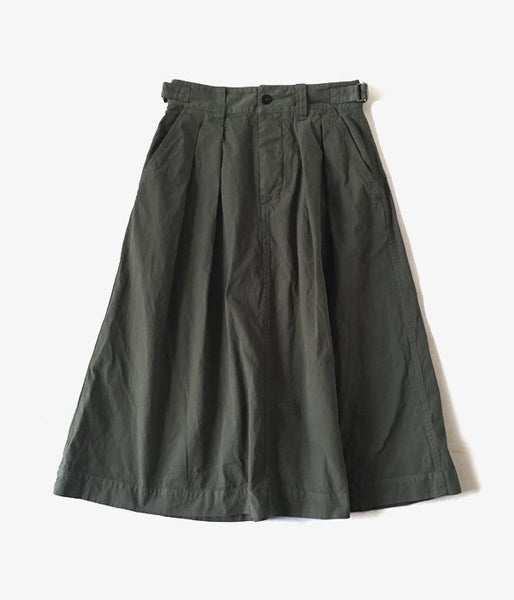 MHL./GARMENT DYE SKIRT (OLIVE)