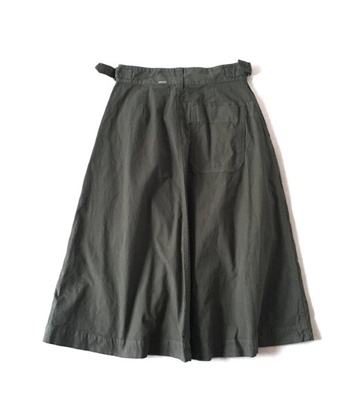 MHL./GARMENT DYE SKIRT (OLIVE)
