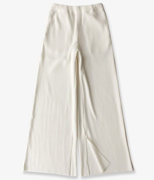 PHEENY/Pe/c WIDE RIB SLIT PANTS (IVORY)