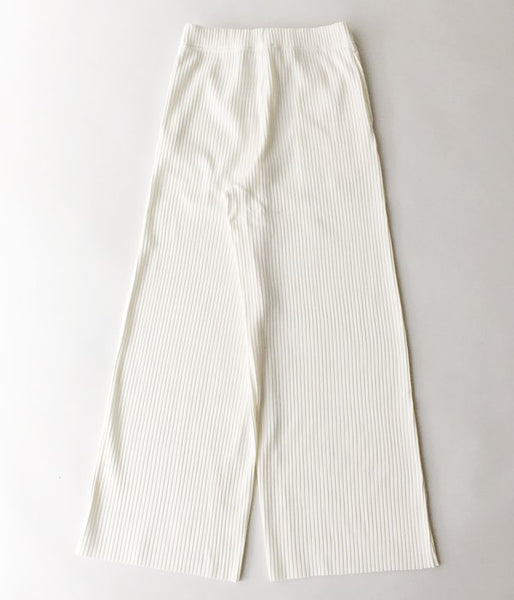 PHEENY/Pe/c WIDE RIB SLIT PANTS (IVORY)