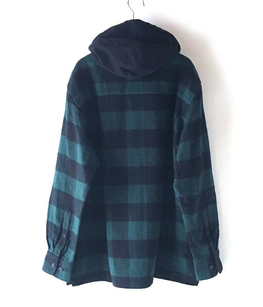 DESCENDANT/SPICOLI HOODED LS SHIRT (GREEN)
