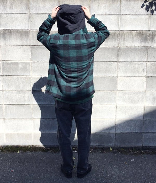 DESCENDANT/SPICOLI HOODED LS SHIRT (GREEN)