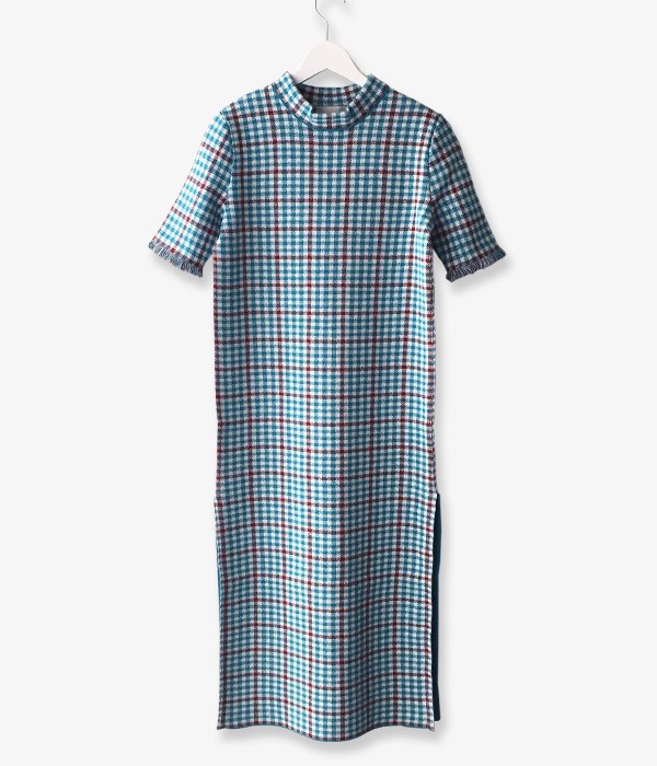 TAN/CHECKERD ONEPIECE (BLUE) 