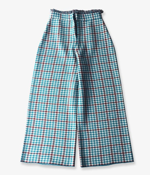 TAN/CHECKERD PANTS (BLUE)