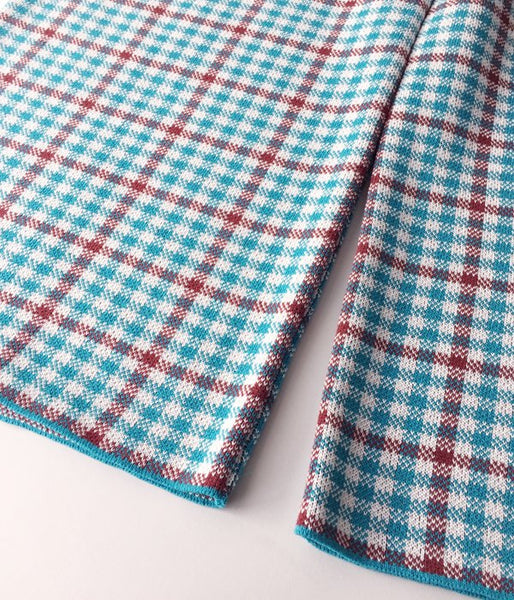 TAN/CHECKERD PANTS (BLUE)