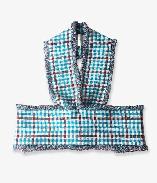 TAN/CHECKERD HALTERNECK (BLUE)