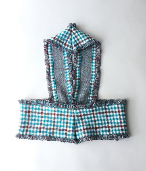 TAN/CHECKERD HALTERNECK (BLUE)