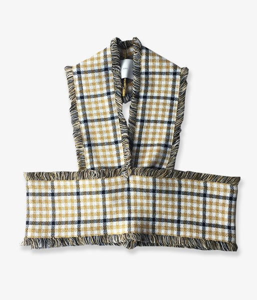 TAN/CHECKERD HALTERNECK (MUSTARD)