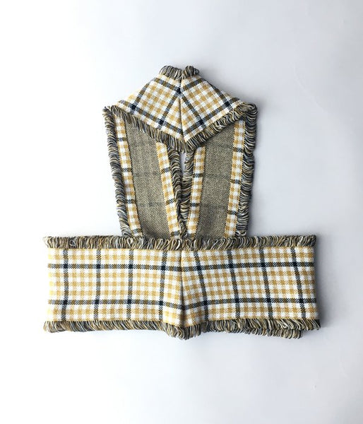 TAN/CHECKERD HALTERNECK (MUSTARD)