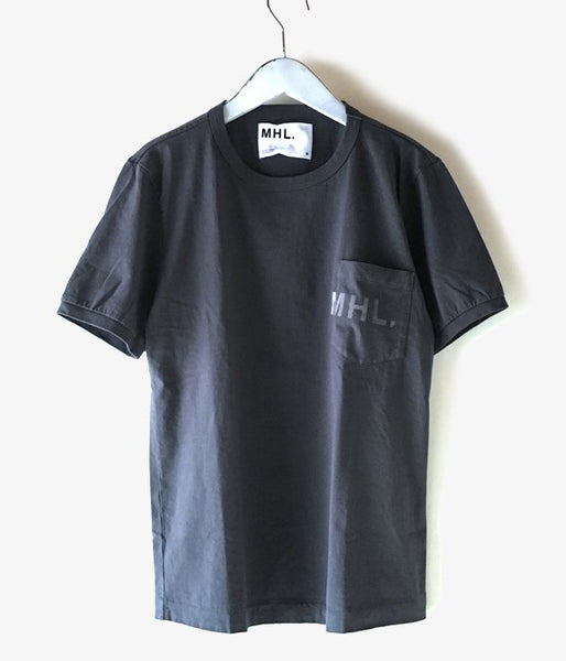 MHL./PRINTED COTTON JERSEY LOGO T-SHIRT MENS (GRAY)