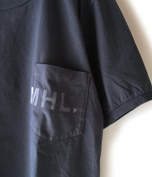 MHL./PRINTED COTTON JERSEY LOGO T-SHIRT MENS (GRAY)