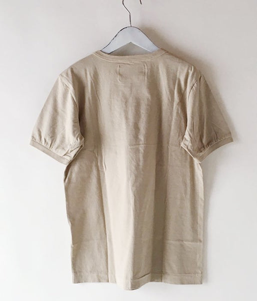 MHL./PRINTED COTTON JERSEY LOGO T-SHIRT MENS (BEIGE)