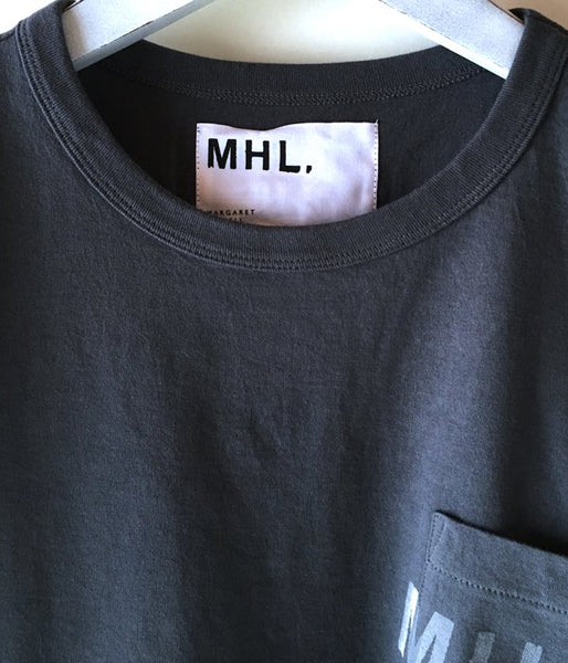 MHL./PRINTED COTTON JERSEY LOGO T-SHIRT WOMENS (BLACK)