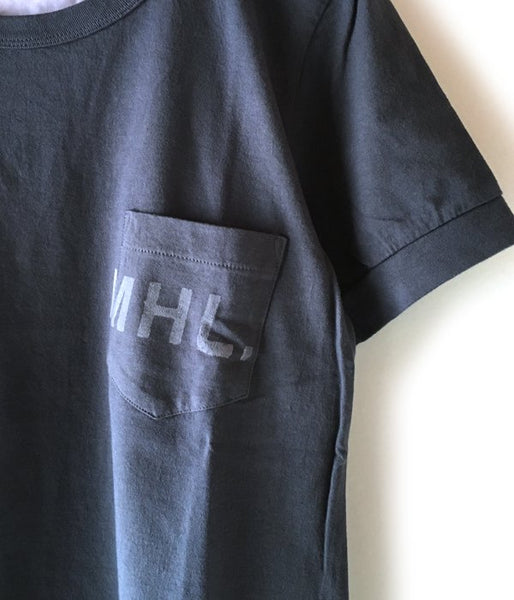MHL./PRINTED COTTON JERSEY LOGO T-SHIRT WOMENS (BLACK)