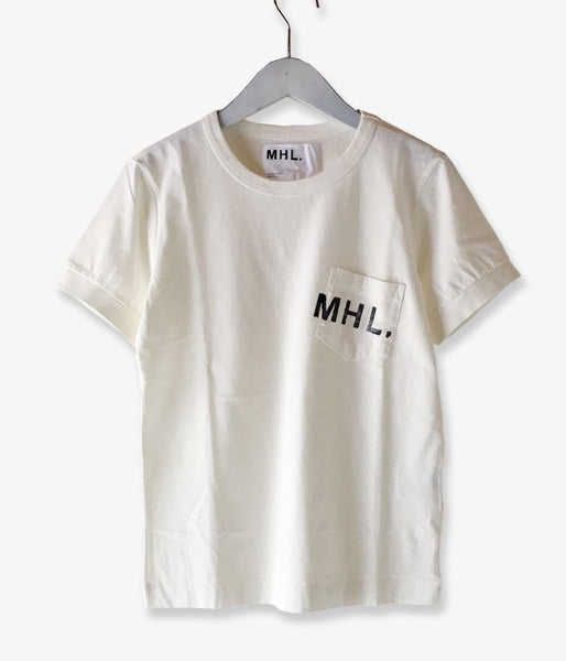 MHL./PRINTED COTTON JERSEY LOGO T-SHIRT WOMENS (WHITE)