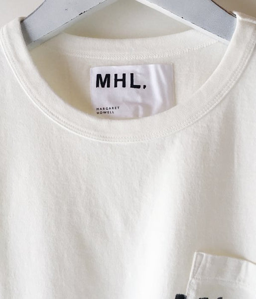 MHL./PRINTED COTTON JERSEY LOGO T-SHIRT WOMENS (WHITE)